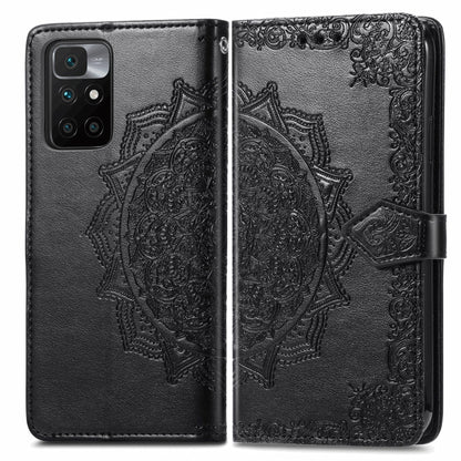 Mandala Embossing Pattern Horizontal Flip Leather Case with Holder & Card Slots & Wallet & Lanyard, For Xiaomi Redmi 10