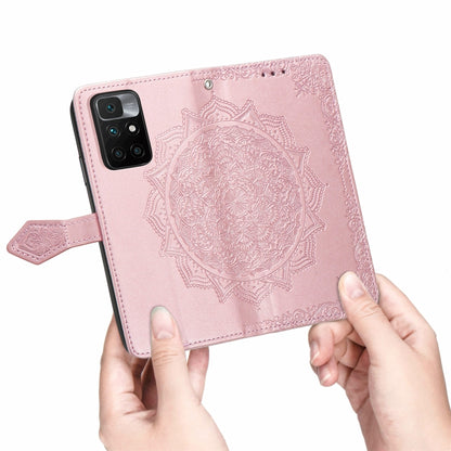 Mandala Embossing Pattern Horizontal Flip Leather Case with Holder & Card Slots & Wallet & Lanyard, For Xiaomi Redmi 10