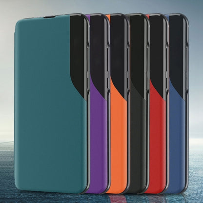 Assorted color leather flip phone cases, covers closed