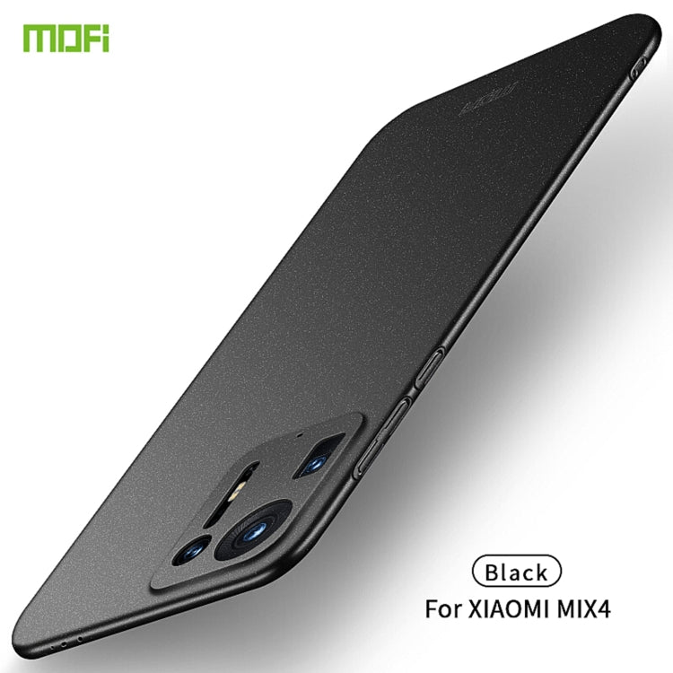 Black frosted ultra-thin phone case for Xiaomi Mix 4 with precise camera cutouts.
