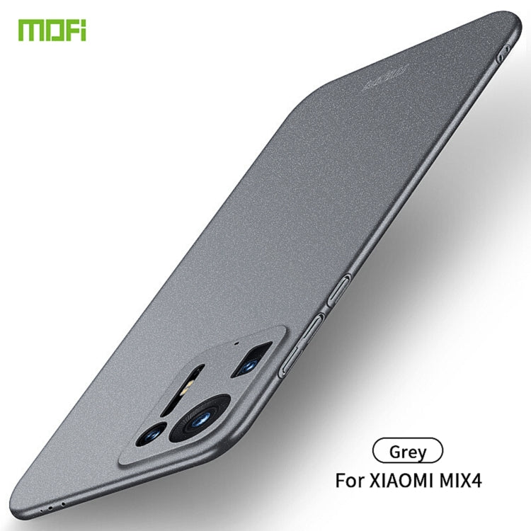 Grey frosted ultra-thin phone case for Xiaomi Mix 4 with precise camera cutouts.