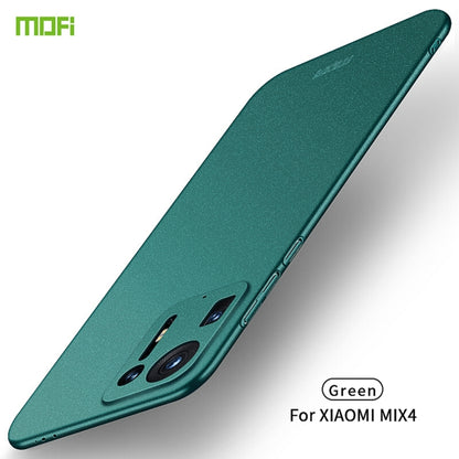 Green frosted ultra-thin phone case for Xiaomi Mix 4 with camera cutouts.