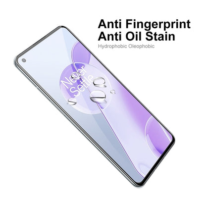 Tempered glass screen protector with anti-fingerprint hydrophobic, oil-resistant coating