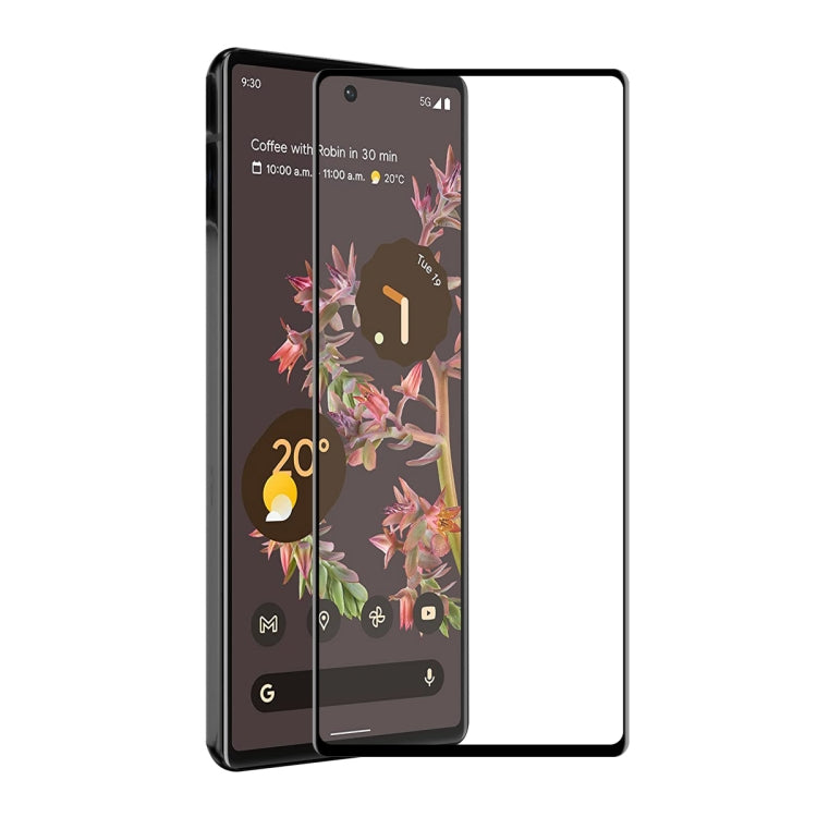 Google Pixel 6 tempered glass screen protector with full coverage on front