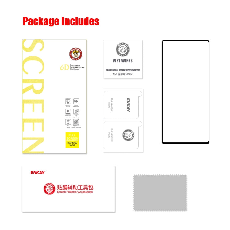 Tempered glass screen protector kit with alignment piece and cleaning supplies