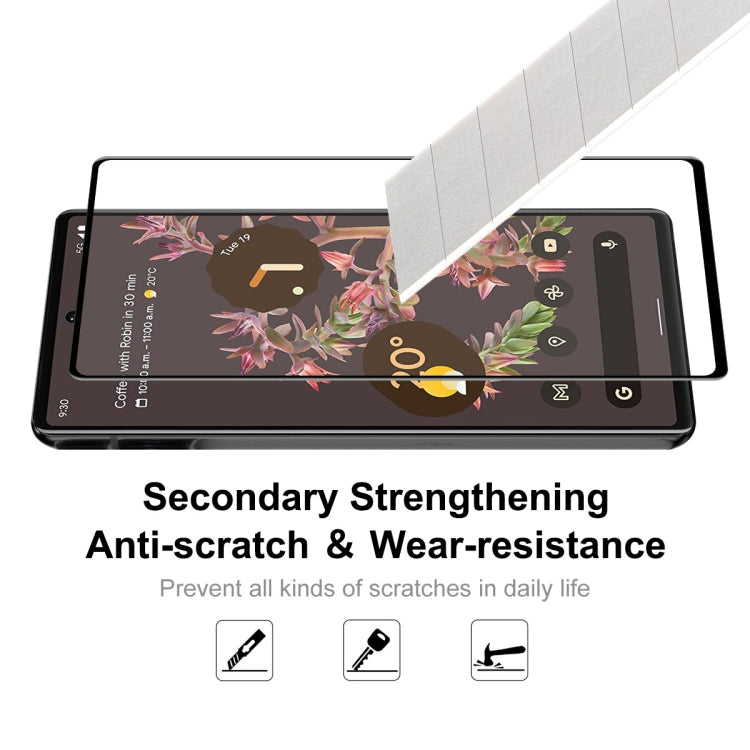 Google Pixel 6 tempered glass screen protector with anti-scratch reinforcement overlay