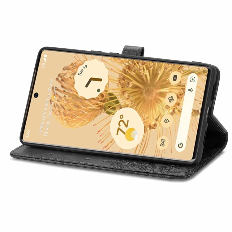 Black embossed mandala flip phone case wallet with stand and card holder
