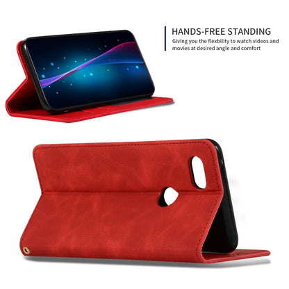 Red leather wallet case for Google Pixel 3 with kickstand for watching and camera cutout