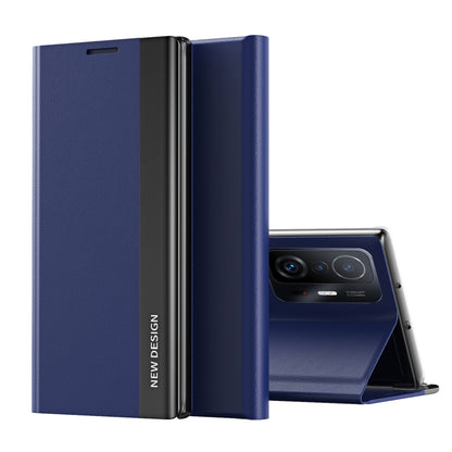 Side Electroplated Magnetic Ultra-Thin Horizontal Flip Leather Case with Holder, For Xiaomi Mi 11T / 11T Pro