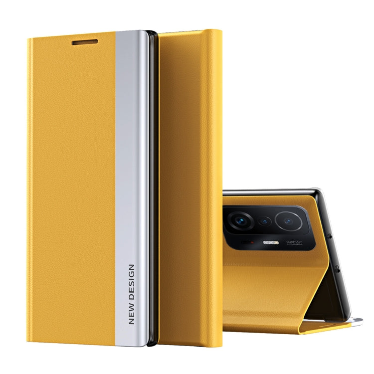 Side Electroplated Magnetic Ultra-Thin Horizontal Flip Leather Case with Holder, For Xiaomi Mi 11T / 11T Pro