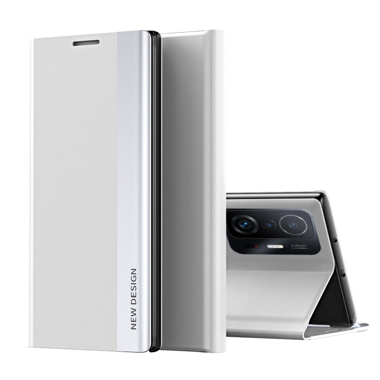 Side Electroplated Magnetic Ultra-Thin Horizontal Flip Leather Case with Holder, For Xiaomi Mi 11T / 11T Pro