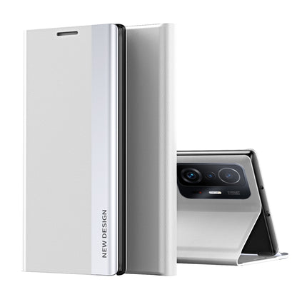 Side Electroplated Magnetic Ultra-Thin Horizontal Flip Leather Case with Holder, For Xiaomi Mi 11T / 11T Pro