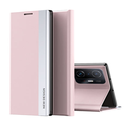 Side Electroplated Magnetic Ultra-Thin Horizontal Flip Leather Case with Holder, For Xiaomi Mi 11T / 11T Pro
