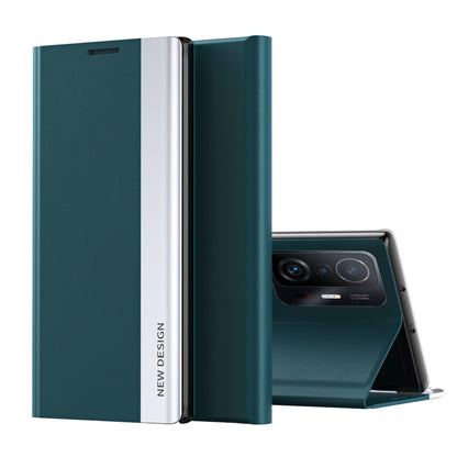 Side Electroplated Magnetic Ultra-Thin Horizontal Flip Leather Case with Holder, For Xiaomi Mi 11T / 11T Pro