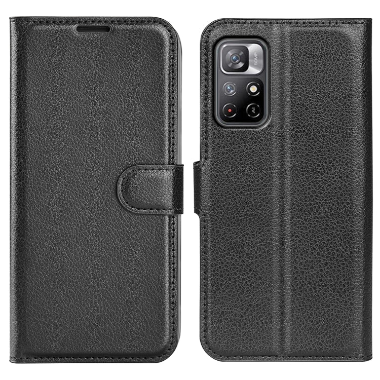 Black horizontal flip wallet phone case with card holder and camera cutout for protection