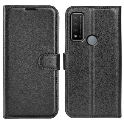 Black textured flip phone case with folio cover and cutouts for ports and camera