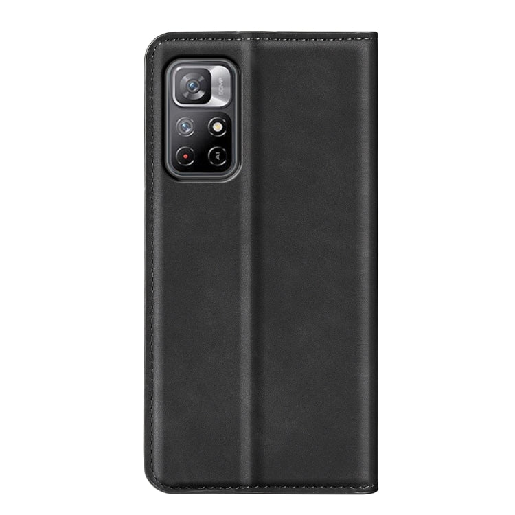 Black leather phone case with camera cutout and side button openings