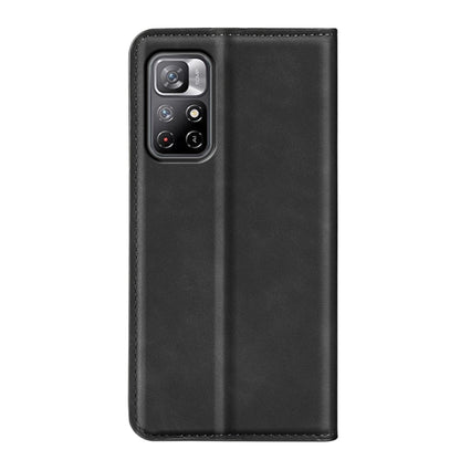 Black leather phone case with camera cutout and side button openings
