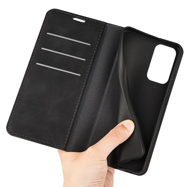 Black leather wallet phone case with card slots and side slip pocket