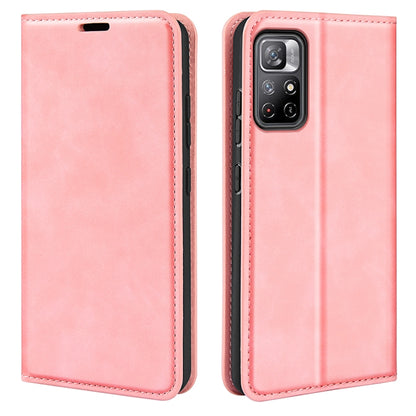 Pink leather wallet phone case with front cover and back camera cutout