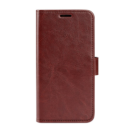 Brown leather-style flip case with side holder for Xiaomi Redmi Note 11