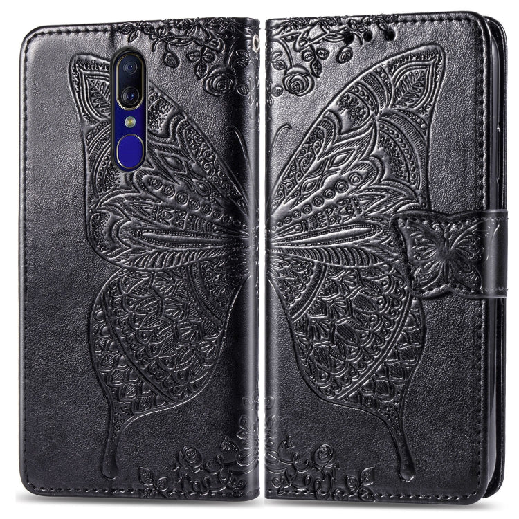 Butterfly Love Flowers Embossing Horizontal Flip Leather Case for OPPO F11 with Holder & Card Slots & Wallet & Lanyard, For OPPO F11