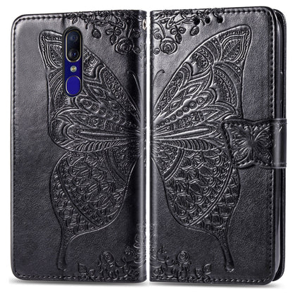 Butterfly Love Flowers Embossing Horizontal Flip Leather Case for OPPO F11 with Holder & Card Slots & Wallet & Lanyard, For OPPO F11
