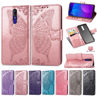 Butterfly Love Flowers Embossing Horizontal Flip Leather Case for OPPO F11 with Holder & Card Slots & Wallet & Lanyard, For OPPO F11