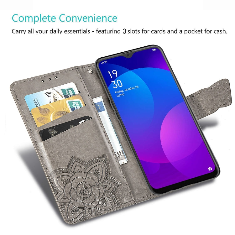 Butterfly Love Flowers Embossing Horizontal Flip Leather Case for OPPO F11 with Holder & Card Slots & Wallet & Lanyard, For OPPO F11