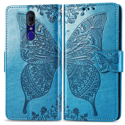 Butterfly Love Flowers Embossing Horizontal Flip Leather Case for OPPO F11 with Holder & Card Slots & Wallet & Lanyard, For OPPO F11