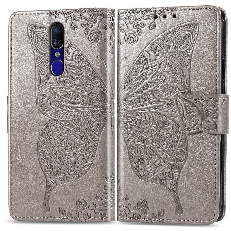 Butterfly Love Flowers Embossing Horizontal Flip Leather Case for OPPO F11 with Holder & Card Slots & Wallet & Lanyard, For OPPO F11