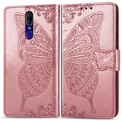 Butterfly Love Flowers Embossing Horizontal Flip Leather Case for OPPO F11 with Holder & Card Slots & Wallet & Lanyard, For OPPO F11