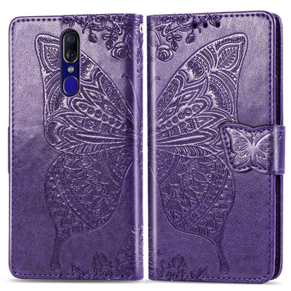 Butterfly Love Flowers Embossing Horizontal Flip Leather Case for OPPO F11 with Holder & Card Slots & Wallet & Lanyard, For OPPO F11