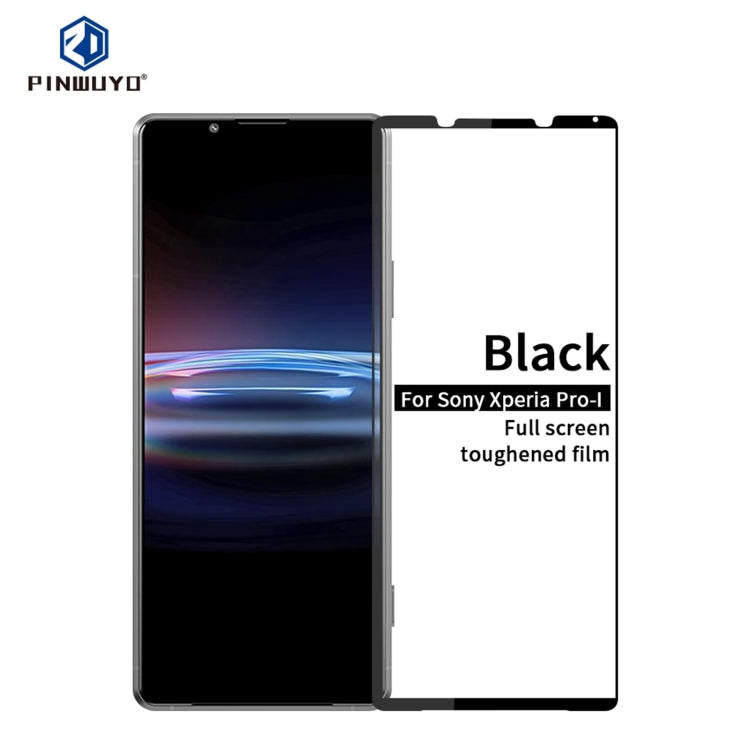 Full-screen tempered glass film for Sony Xperia Pro-I, black edge, curved fit