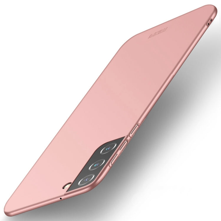 Rose pink frosted ultra-thin hard phone case with camera cutout and side button openings
