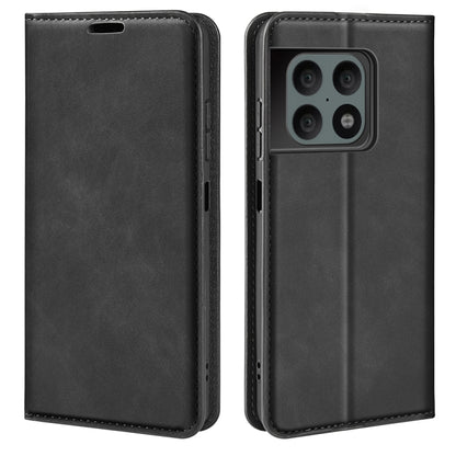 Black leather-style wallet phone case with flip cover and cutouts for ports