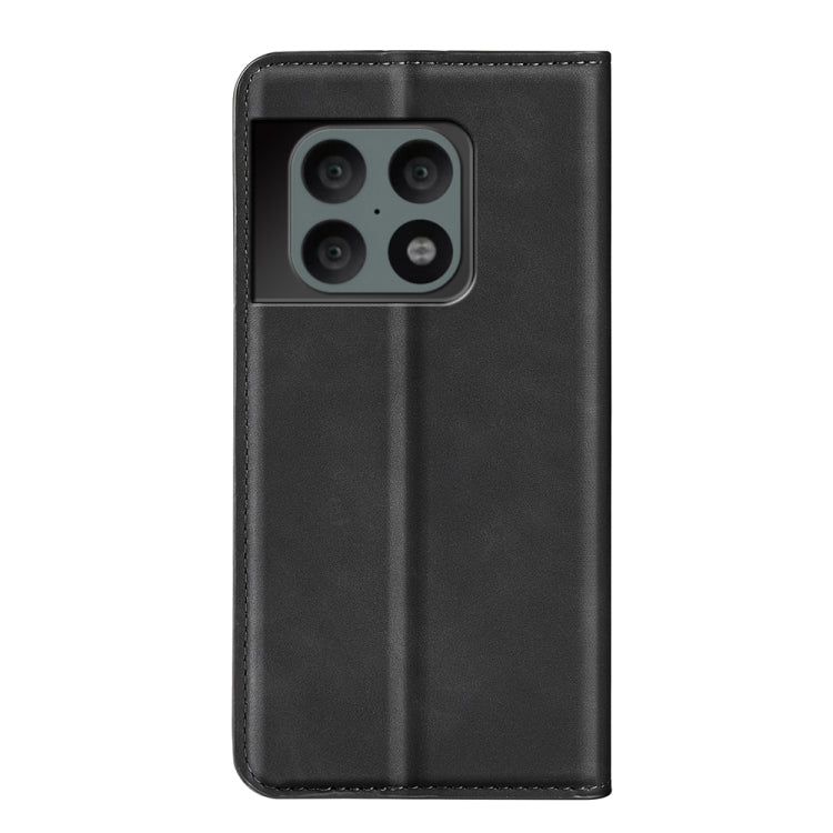 Black leather-style wallet phone case with camera cutout and slim back panel