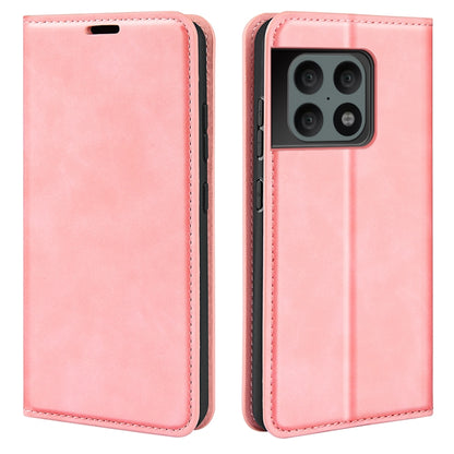Pink leather-style wallet phone case with flip cover and camera cutout