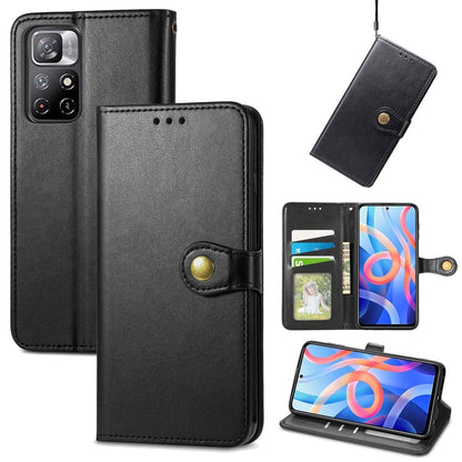 Retro Solid Color Buckle Leather Phone Case, For Xiaomi Redmi Note 11 Pro, For Xiaomi Redmi Note 11S / Note 11 4G Global