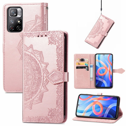 Mandala Flower Embossed Flip Leather Phone Case, For Xiaomi Redmi Note 11, For Xiaomi Redmi Note 11 Pro / 11 Pro+