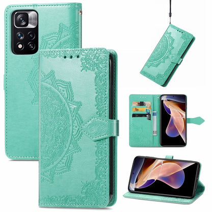 Mandala Flower Embossed Flip Leather Phone Case, For Xiaomi Redmi Note 11, For Xiaomi Redmi Note 11 Pro / 11 Pro+