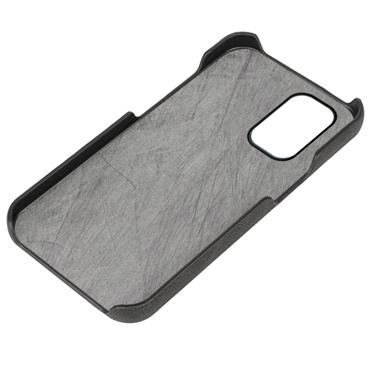 Gray PU phone case with ring holder cutout for OnePlus Nord N200 5G