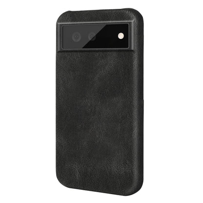 Black PU phone case with textured finish, for Google Pixel 6, no ring holder shown