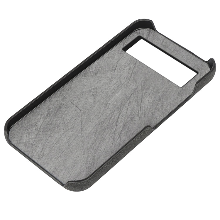 Gray PU phone case shell with opening cutout, for Google Pixel 6, ring holder case