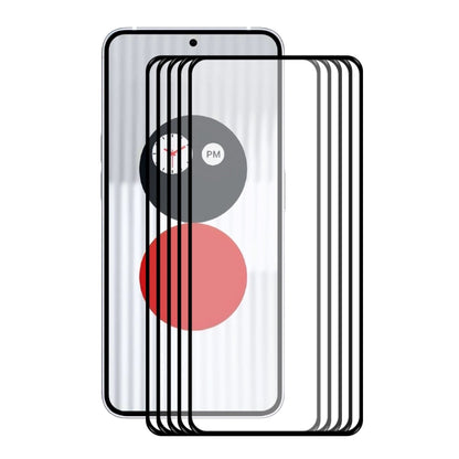 Stack of tempered glass screen protectors with rounded corners for full front coverage