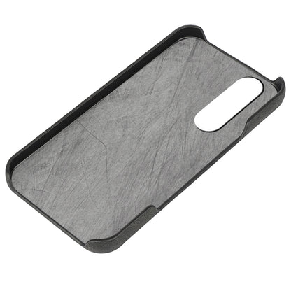 Gray PU phone case for Sony Xperia 5 III with camera cutout and side opening