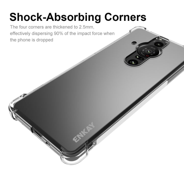 Clear shockproof TPU phone case with thickened corner protection