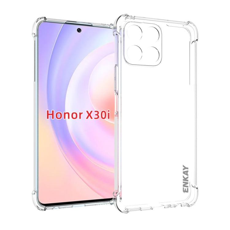 Transparent TPU shockproof phone case with camera cutouts for Honor X30i