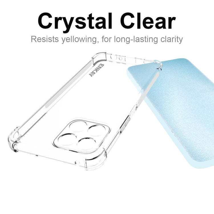 Crystal-clear TPU phone case with camera cutout and protective bumper corners