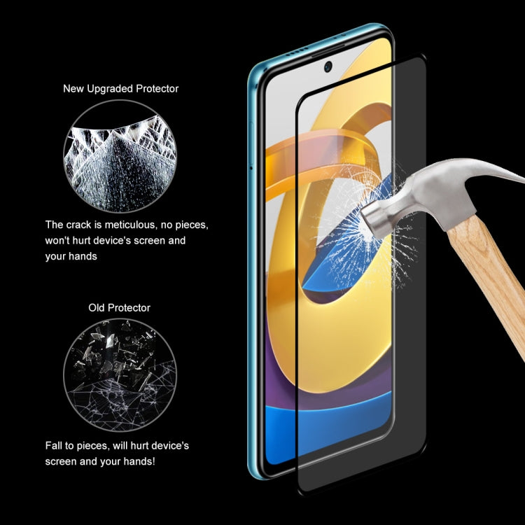 Tempered glass screen protector on a smartphone screen with protection concept
